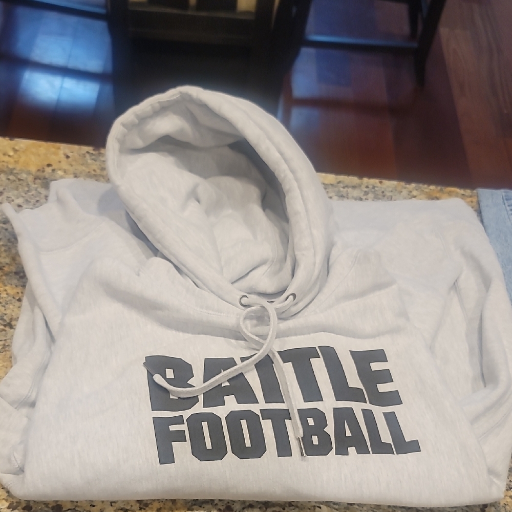 Mens Gray Battle Football Hoodie 3xl Worn One Time